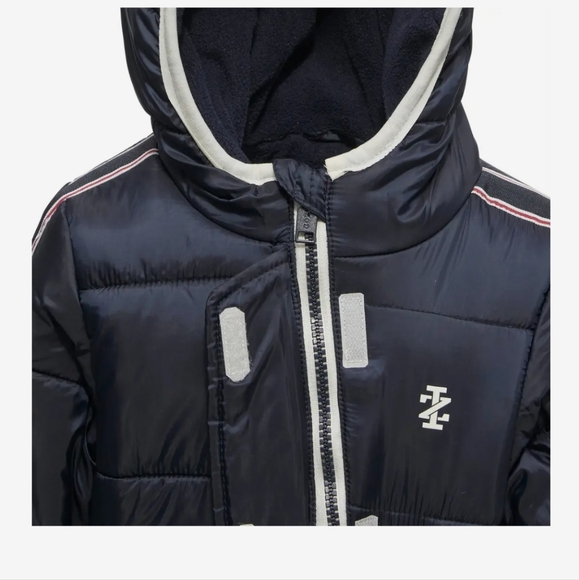 Izod Woven Snowsuit Navy Blue 6-12M - Picture 3 of 5